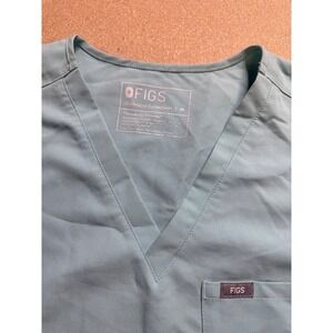FIGS Technical Collection Scrub Top V-Neck Pocket Short Sleeve Medium
